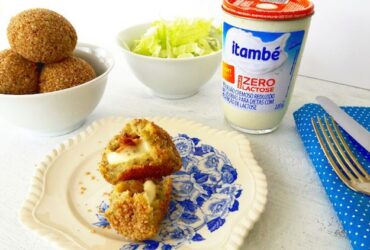 Bolinho de batata doce com requeijão zero lactose